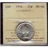 Image 1 : 1954 25¢ ICCS MS64.