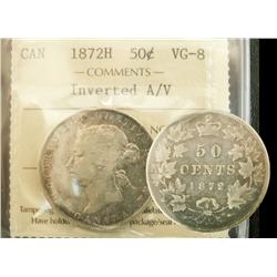 1872H 50¢ A/V ICCS VG8.
