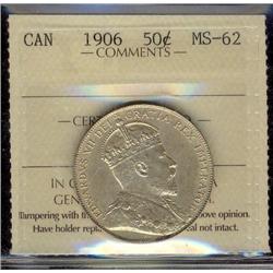 1906 50¢ ICCS MS62.