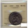 Image 1 : 1937 50¢ ICCS MS64.  Lustrous with dark toning.