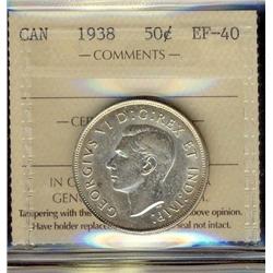 1938 50¢ ICCS EF40.