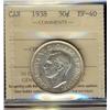 Image 1 : 1938 50¢ ICCS EF40.