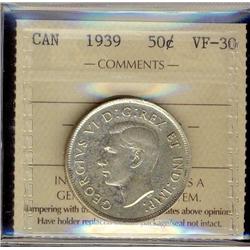 1939 50¢ ICCS VF30.