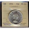 Image 1 : 1954 50¢ ICCS MS62.