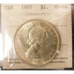 $1 1955 ICCS MS64