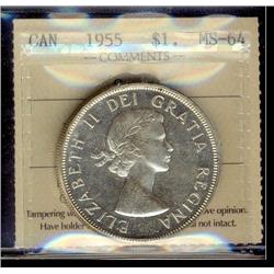 1955 $1 ICCS MS64 Cameo.