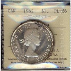 1962 $1 ICCS PL66 Heavy Cameo