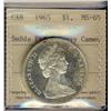 Image 1 : 1965 $1 SmBds Ptd 5, ICCS MS65 Heavy Cam.