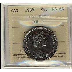 1968 $1 DHL ICCS MS65.