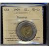 Image 1 : 1999 $2  Nunavut ICCS MS65