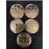 Image 2 : KOBE BRYANT COMMEMORATIVE GOLD PLATED COINS LOT