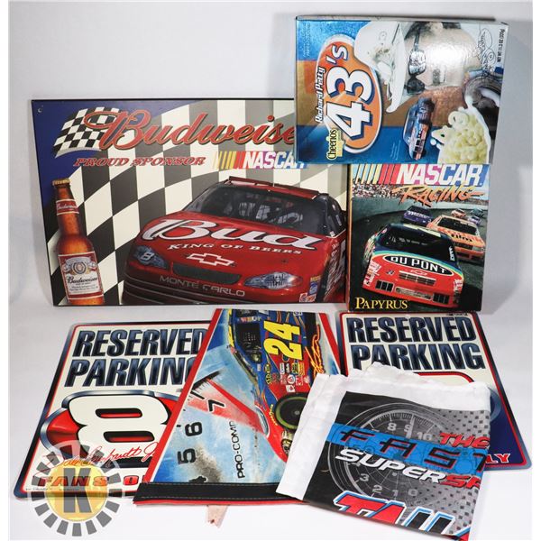 BOX OF ASSORTED NASCAR COLLECTIBLES