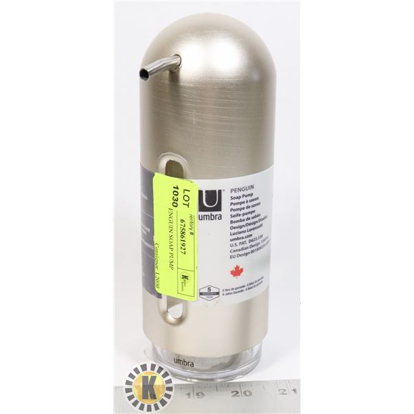 UMBRA PENGUIN SOAP PUMP SILVER