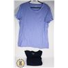 Image 1 : WOMENS 2 PACK CREW TEE SIZE XL BLUE AND NAVY
