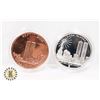 Image 1 : 2008 911 TWIN TOWERS COIN, CLAD IN SILVER FROM GROUND ZERO,