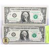 Image 1 : TWO UNCIRCULATED SEQUENTIAL SERIAL USA 2017