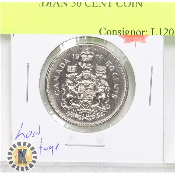 1974 CANADIAN 50 CENT COIN