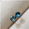 Image 2 : 10K YELLOW GOLD BLUE TOPAZ  EARRINGS