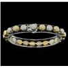 Image 2 : 3.35 ctw Diamond Bracelet - 14KT White and Yellow Gold