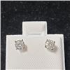 Image 1 : 14K White Gold Diamond (0.54Ct,Si,I-J) Earrings with Appraisal of $3100