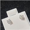 Image 2 : 14K White Gold Diamond (0.54Ct,Si,I-J) Earrings with Appraisal of $3100