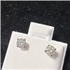 Image 3 : 14K White Gold Diamond (0.54Ct,Si,I-J) Earrings with Appraisal of $3100