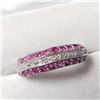 Image 2 : Silver Ruby And White Topaz(1.1ct) Ring size 6.5 Suggested Retail Value $150