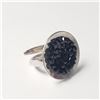 Image 2 : Silver Black Onyx Ring (~Size ADJUSTABLE), Suggested Retail Value $120