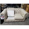 Image 2 : *NEW Beige Leather Love Seat