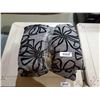 Image 1 : *NEW* Set of 2 Black & Grey Floral Print Decorative Throw Pillows