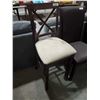 Image 1 : Tall  Kitchen Chair, Beige Seat Cushion Needs Cleaning