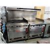 Image 2 : Vulcan Industrial Natural Gas 6 Burner Stove top, Griddle & Oven