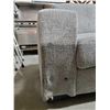 Image 2 : *NEW* Gray Microfiber Oversized Love Seat, Some Damage to Left Front Corner