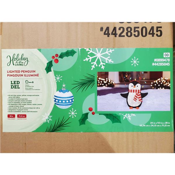 *NEW* Holiday Living LED Lighted Penguin 28"