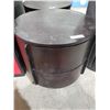 Image 3 : *NEW* Solid Wood Circular 2 drawer Side table