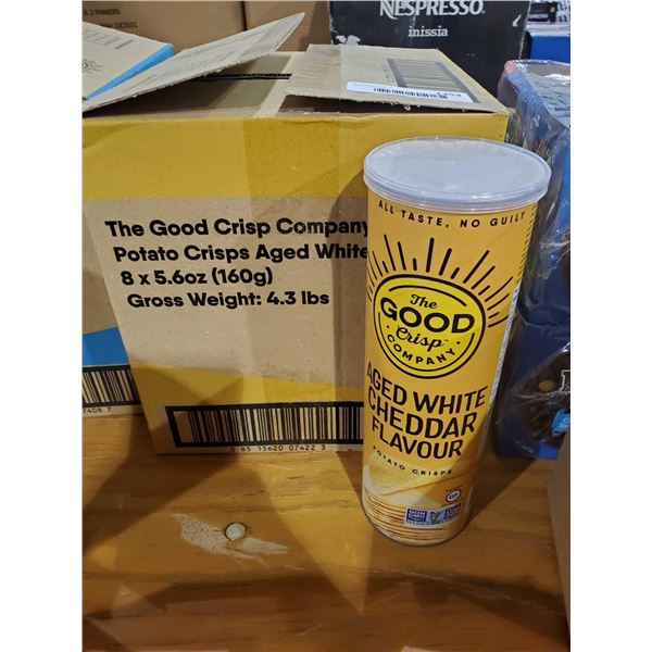 The Good Crisps Aged White Cheddar Potato Chips 8X160g