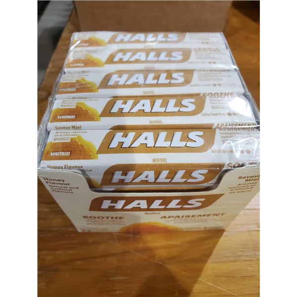 Halls Honey Flavor - 20 Packages of 9 Lozenges