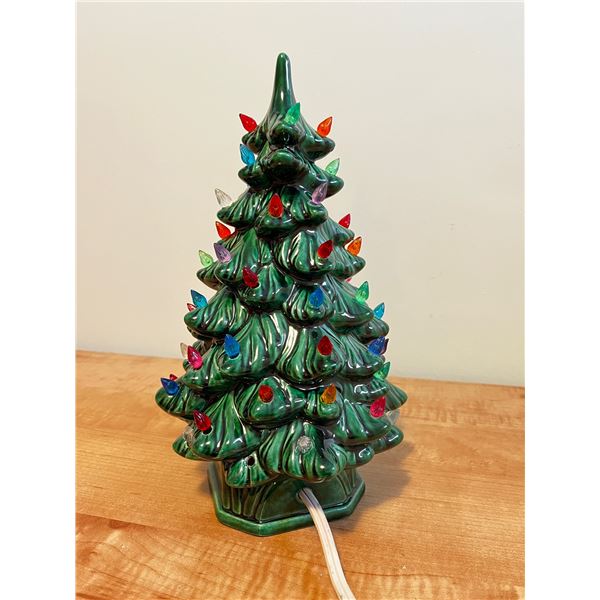 11" Ceramic Light up Christmas Tree