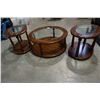 Image 8 : 3 PC GLASS TOP COFFEE AND ENDTABLE SET