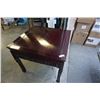 Image 8 : CARVED ROSEWOOD DINING TABLE WITH REMOVEABLE TOP - MAHJONG TABLE TOP INSIDE
