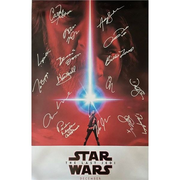 Signed Star Wars: The Last Jedi Movie Poster