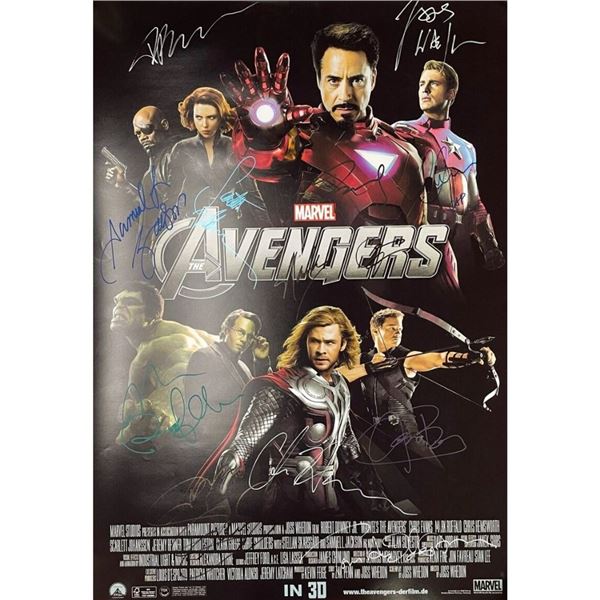 Signed Avengers (2012) Movie Poster, Signed by 14