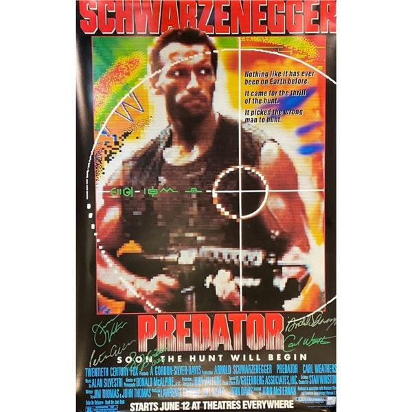 Signed Predator Movie Poster