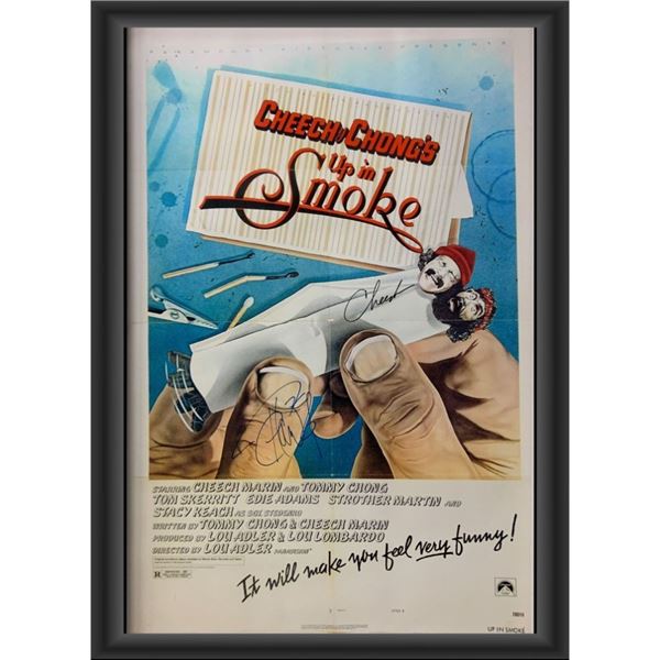 Signed & Framed Cheech and Chong's Up In Smoke Movie Poster
