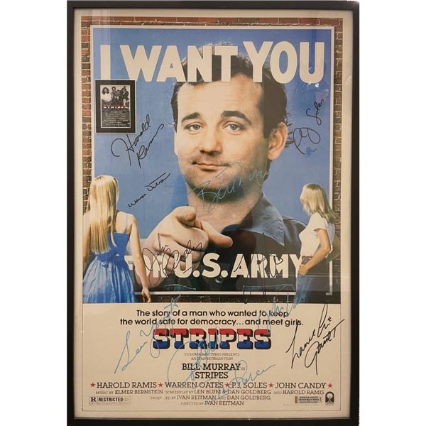 Signed & Framed Stripes Movie Poster