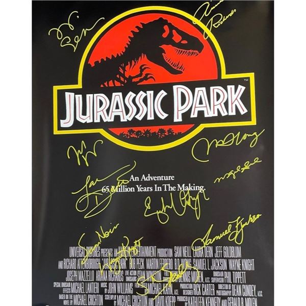 Signed Jurassic Park Movie Poster