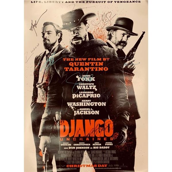 Cast Signed Django Unchained Movie Poster