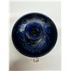 Image 3 : Deep Blue Candle Holder Orsk Folkemuseum Artist Signed 5" x 2.5"T