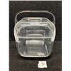 Image 1 : Guzzini Italy Heavy Plastic Clear Lidded Ice Bucket Approx 6.5"x6.5"