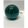 Image 1 : Deep Green Bubble Art Glass Paperweight Approx: 2.75"
